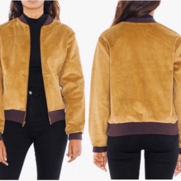 American Apparel Corduroy Zip Up Jacket - Picture 1 of 4